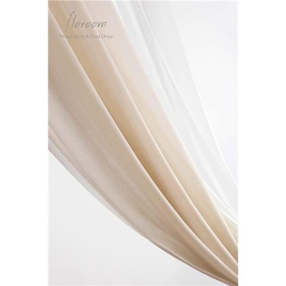 Wedding Arch Draping Fabric 3 Panels 20Ft Chiffon Fabric Drapes Arbor Drapery - Picture 5 of 8